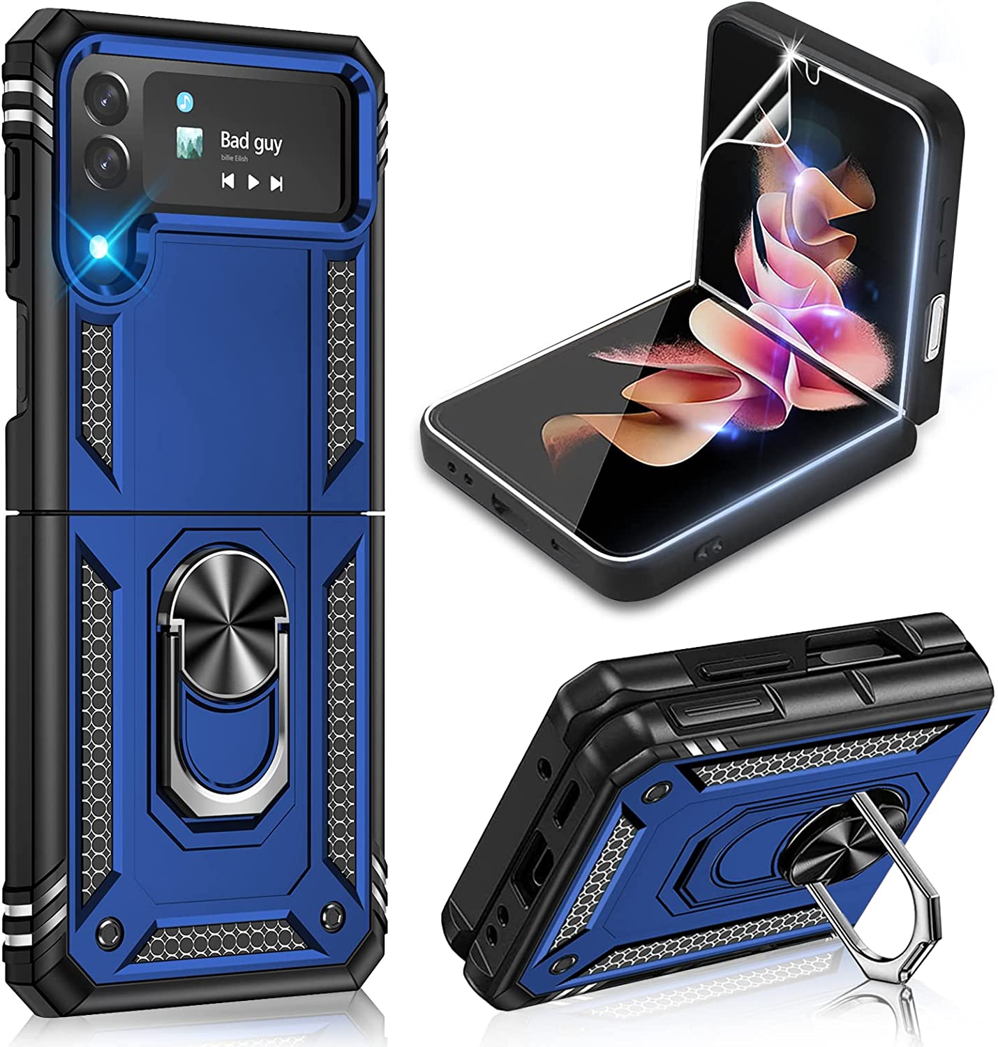 Coque hybride avec anneau pour Samsung Galaxy Z Flip 4 5G Coque hybride avec anneau pour Samsung Galaxy Z Flip 4 5G